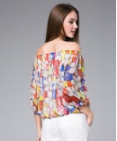 Flowers Printed silk georgette top